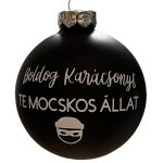 Egyedi, poénos feliratozott és mintázott üveggömb 