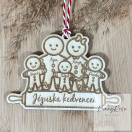 Mézeskalács család -  2 felnőtt + 3 gyerek