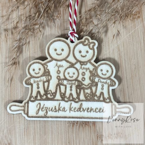 Mézeskalács család -  2 felnőtt + 3 gyerek